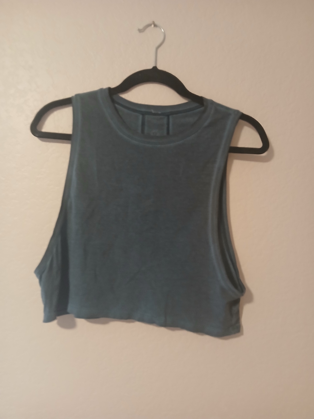 Women’s Cropped Lululemon Muscle Tank Top - Teal Blue